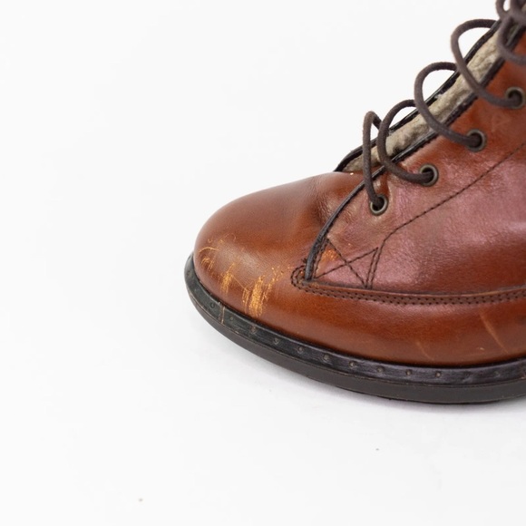 UGG Collection Sassari Leather Combat Ankle Boots Womens 8 Shearling $695 MSRP - Picture 7 of 12